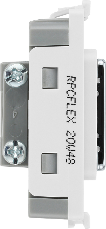 BG RPCFLEX Nexus Grid Polished Chrome 10mm Flex Outlet Module