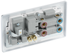 NPC70W Back - This 45A cooker control unit from British General includes a 13A socket for an additional appliance outlet, and has flush LED indicators above the socket and switch.