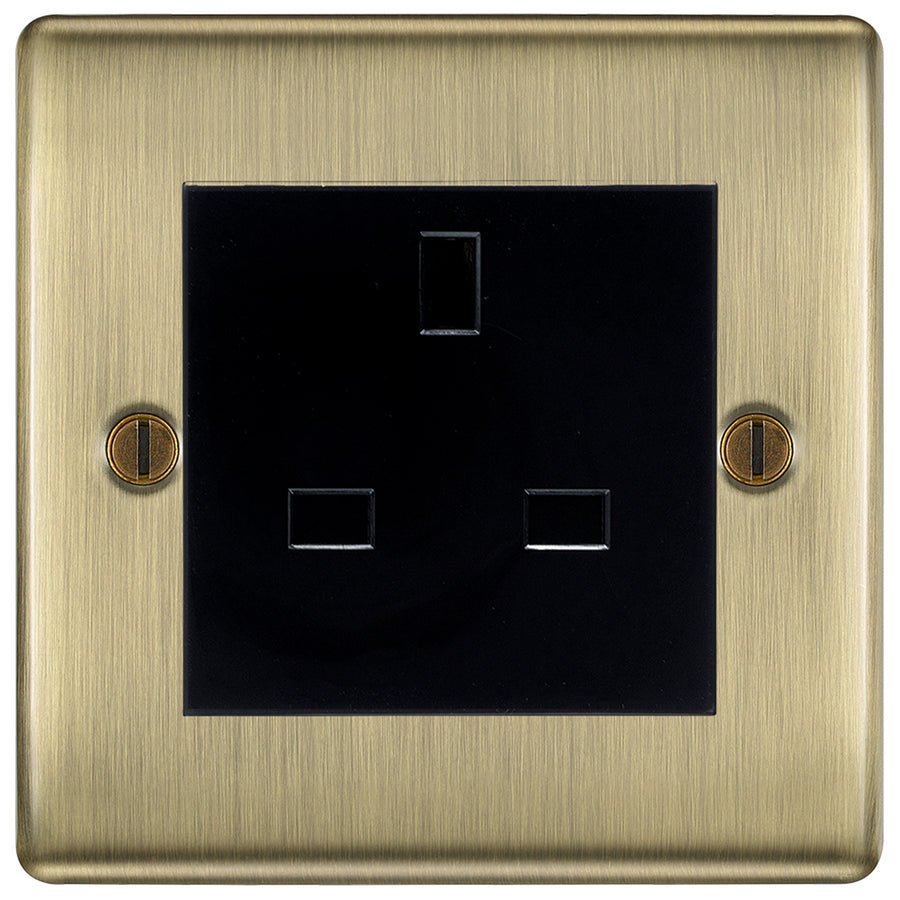 BG Nexus Antique Brass 13A Unswitched Socket NABUSSB