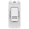 BG Evolve White RRWMPCDW 20A DP Appliance Grid Switch Labelled Washing Machine