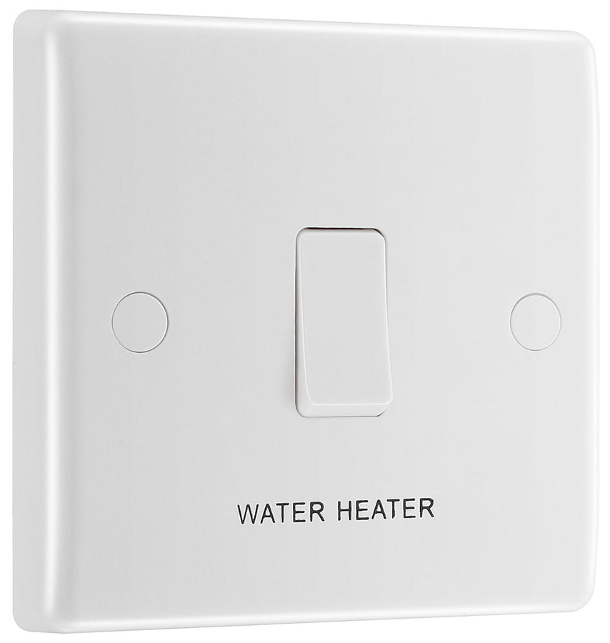 BG 832WH Moulded Round Edge | 20A DP Switch Flex Outlet 'Water Heater' Switch