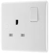 BG 821DP Moulded Round Edge | White | 1 Gang 13A 2 Pole Switched Socket