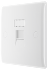 BG 8RJ45/1 Moulded Round Edge | White | RJ45 Single Data Outlet Socket (Screw)