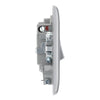 BG Nexus Brushed Steel 13A Flex Output Neon Switched Fused Connection Unit NBS53 with 35mm Steel Back Box