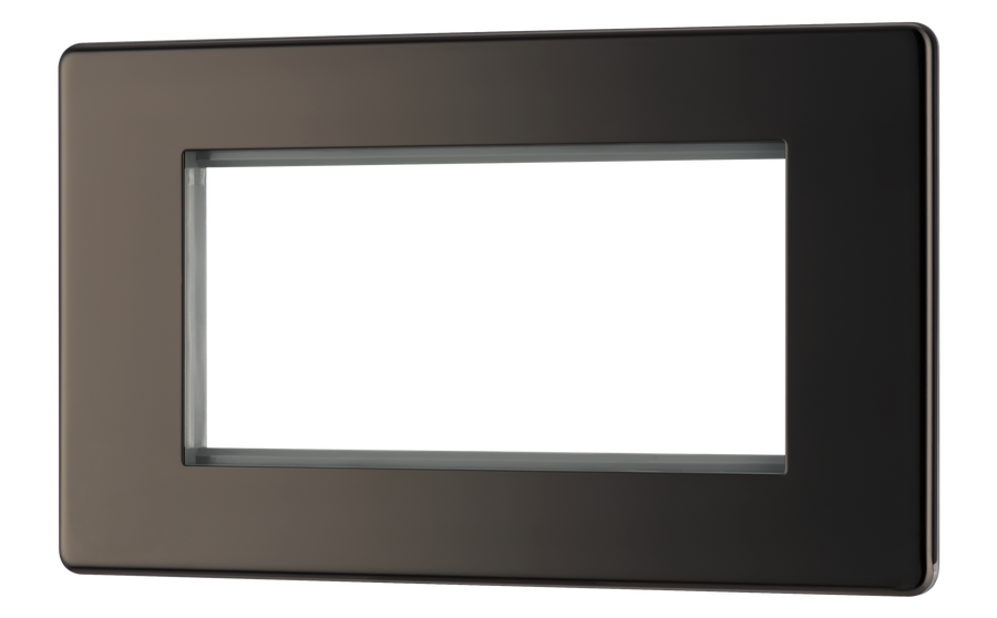 FBNEMR4 Front - The Euro Module range from British General combines plates and interchangeable modules so you can configure your own bespoke switches and sockets.