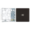 BG Screwless Black Nickel 1 Gang Coaxial TV Socket FBN60 with 35mm Steel Back Box