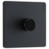 BG Evolve PCDMG81B Matt Grey 1 Gang 200W Dimmer Switch - Black Insert