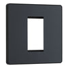 BG Evolve Matt Grey 20AX 2 Way Emergency Lighting Test Key Switch - Key Included - Black Insert