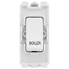 BG Evolve White RRBLPCDW 20A DP Appliance Grid Switch Labelled Boiler