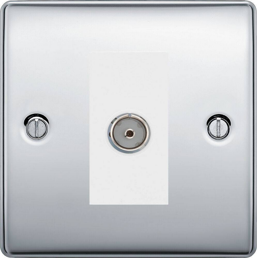 BG Nexus Metal Polished Chrome Co-axial Socket NPC60W