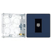 BG Evolve Matt Blue Single Co-Axial Socket PCDDB60B with 25mm Steel Back Box
