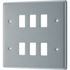 BG RMC6 Nexus Grid Metal Clad | 6 Module Front Plate