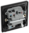 PCDDB52B Back -This Evolve Matt Blue 13A fused and switched connection unit from British General with power indicator provides an outlet from the mains containing the fuse, ideal for spur circuits and hardwired appliances.