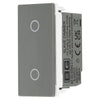 BG Nexus Screwless Polished Chrome Single Secondary Touch Dimmer Switch Grey Insert FPCTDS1G
