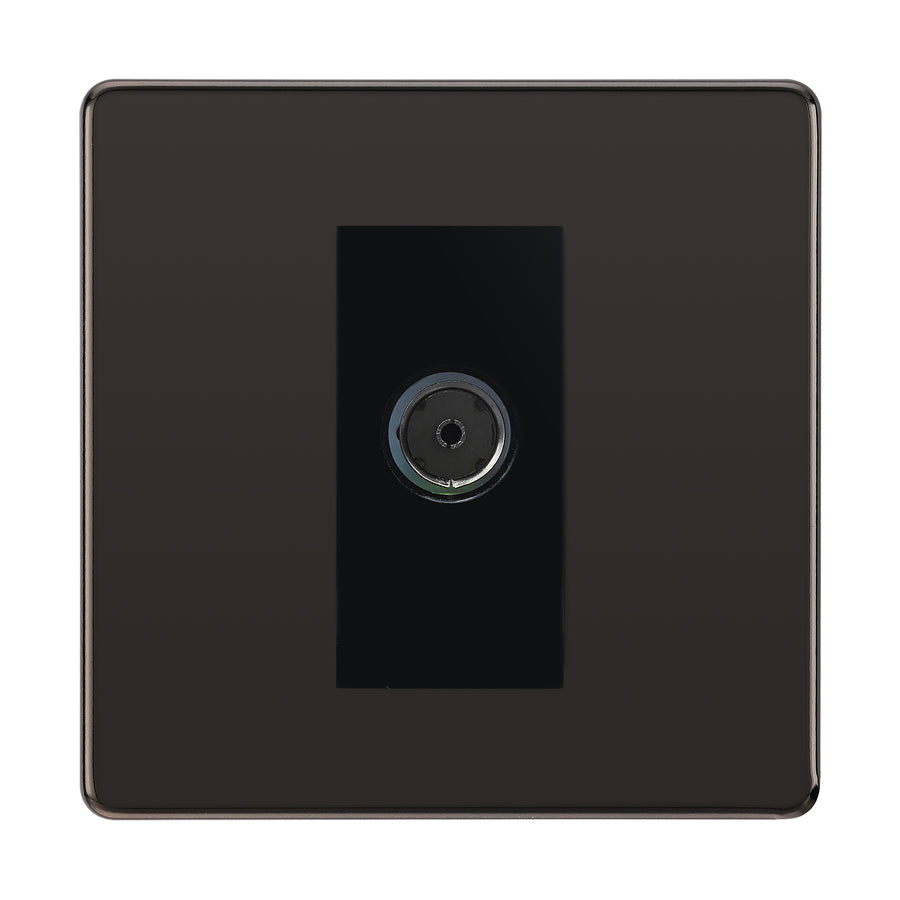 BG Screwless Black Nickel Co-axial Socket FBN60B