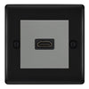 BG Nexus Matt Black 1 Gang HDMI Socket Grey Insert