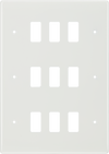 BG R89 Nexus Grid | White | Moulded 9 Module Front Plate