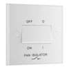 BG 915 Moulded Square Edge | White | 1 Gang 10AX 3 Pole Fan Isolator Switch