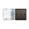 BG Nexus Metal Black Nickel 200W 2 Way Single Trailing Edge Dimmer Switch NBN81 with 35mm Steel Back Box