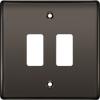 BG Electrical RNBN2 Nexus Grid Black Nickel Front Plate 2 Module