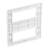 BG 8EM8 Round Edge | White | 2x 4 Module Double Stack Quad Euro Module Faceplate