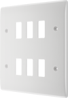 BG R86 Nexus Grid | White | Moulded 6 Module Front Plate