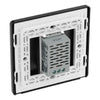 BG Evolve Matt Grey 1 Gang 200W Trailing Edge Secondary Touch Dimmer PCDMGTDS1B with 25mm Steel Back Box