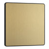 BG Evolve Satin Brass Single Blank Plate PCDSB94B with 35mm Steel Back Box
