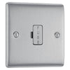 BG Nexus Brushed Steel 13A Unswitched Fused Connection Unit NBS54 with 25mm Steel Back Box