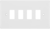 BG R84 Nexus Grid | White | Moulded 4 Module Front Plate