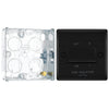 BG Nexus Matt Black 10A Triple Pole Fan Isolator Switch NFB15 with 25mm Steel Back Box
