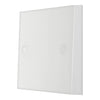 BG 954 Moulded Square Edge | White | 25A Bottom Entry Flex Outlet Plate