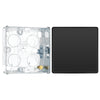 BG Evolve Black Chrome 2 Way Single Edge to Edge Rocker Switch PCDBC12EB with 25mm Steel Back Box