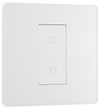 BG PCDCLTDM1W Pearlescent White Evolve 1 Gang 200W Trailing Edge Master Touch Dimmer - White Insert