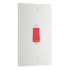 BG 873 Moulded Round Edge | White | 2 Gang 45A 2 Pole Cooker Switch
