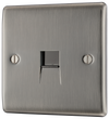 NBIBTS1 Front - This secondary telephone socket from British General uses a screw terminal connection and should be used for an additional telephone point which feeds from the master telephone socket.