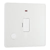 BG Evolve Pearlescent White 13A Unswitched Spur with Neon and Flex Outlet PCDCL54W with 25mm Steel Back Box