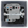BG Nexus Matt Black 13A Switched Fused Connection Unit NFB50 with 25mm Steel Back Box