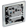 BG Screwless Matt Black 13A Switched Spur FFB50 with 35mm Steel Back Box