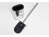 Corby Sana Toilet Brush & Holder in Polished Steel & Black