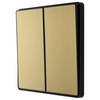 BG Evolve Satin Brass 2 Gang 2-Way 20A Edge to Edge Rocker Light Switch | PCDSB42EB