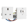 BG Part M 13A Double Pole Key Controlled Socket Graphite - White Insert