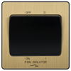 BG Evolve PCDSB15B Satin Brass 10A 3 Pole Fan Isolator-Black Insert