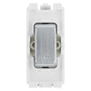 BG RRFDBS Brushed Steel 20 Amp Double Pole Appliance Grid Switch Labelled Fridge