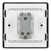 BG Evolve Matt Blue 1 Gang 20A 16AX 2 Way Wide Rocker Light Switch PCDDB12WB with 25mm Steel Back Box
