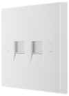 BG 9BTS/2 Moulded Square Edge | White | 2 Gang Screw Terminal Secondary Telephone Socket