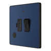 BG Evolve Matt Blue 13A Flex Outlet Neon Switched Fused Connection Unit PCDDB52B with 25mm Steel Back Box