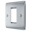 BG Nexus Metal Polished Chrome 20AX 2 Way Emergency Lighting Test Key Switch - Grey Insert