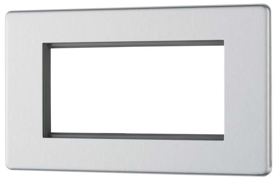 FBSEMR4 Front - The Euro module range from British General combines plates and interchangeable modules so you can configure your own bespoke switches and sockets.