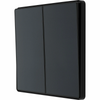 BG Evolve Matt Grey 2 Gang 2-Way 20A Edge to Edge Rocker Light Switch | PCDMG42EB